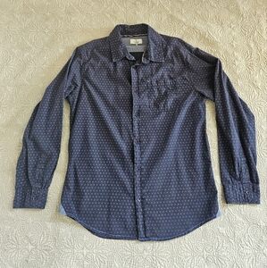 burnside western button down long sleeved mens medium